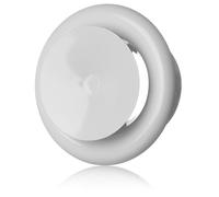 Ø 80mm Válvula de Aire Ajustable Redonda de Metal Blanco - Difusor de Suministro de Aire - Rejilla de Ventilación de Pared
