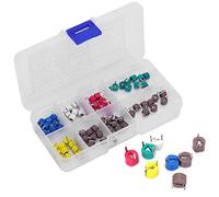 80PCS Condensadores Electroliticos Kit, 6MM 5/10/20/30/40/60/70/120P Condensador de Ajuste de Capacitancia Variable Kit, Condensador Electrónico para Varios Instrumentos Electrónicos