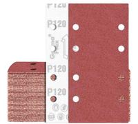 80PCS Hojas de Lija 93x185 mm Grano 120 Papel de Lija Rectangular para Lijadora Orbital