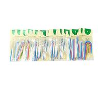 80Pcs U Cable Knitting Needles 4 Sizes | Smooth Sturdy Curved Crochet Hook for Hats/Sweaters/Scarves | Plastic Cable Stitch Holders Reduce Yarn Splitting | 20 Sets per Pack