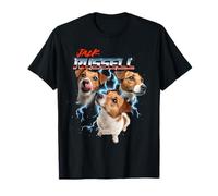 80s 90s JRT Dog Lover Heavy Metal Rock Jack Russell Terrier Camiseta