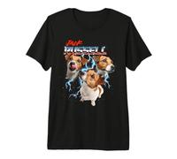 80s 90s JRT Dog Lover Heavy Metal Rock Jack Russell Terrier Camiseta Premium