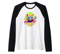 80s 90s Totally RAD Retro Vintage Red Panda Lover Camiseta Manga Raglan