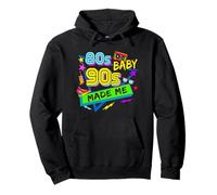80s Baby but 90s Made Me Vintage Colorful Party Theme 90s Sudadera con Capucha