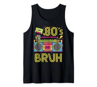 80s Bruh Boombox Retro Radio Stereo Music Hombres Mujeres Niños Camiseta sin Mangas