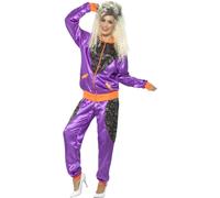 80s Cáscara Traje Disfraz Scouser Chándal Mujer Disfraz GB 8-18