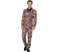 80s Fiesta de Disfraces Animal Neón Rave Mujer Mens Conjunto Traje Adulto