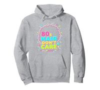 80s Hair Don't Care - Declaración de Moda Retro para Mujer Sudadera con Capucha, Unisex para Adultos, Gris Jaspeado, L