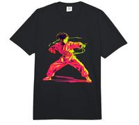80s Karateka Girl Dojo Estilo Retrowave Comfort Colors Adult Heavyweight T-Shirt