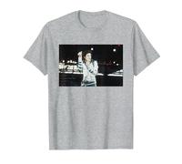 80s Pop Superstar Icono Cantando Live Bad Tour Concierto de Cardiff Camiseta, Hombre, Gris Jaspeado, XL