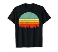 80s Retro Pine Trees Wildlife Nature Vintage Forest Camiseta