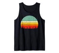 80s Retro Pine Trees Wildlife Nature Vintage Forest Camiseta sin Mangas