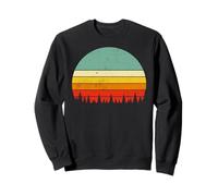 80s Retro Pine Trees Wildlife Nature Vintage Forest Sudadera