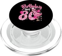 80th Birthday Gift Flamingo Fan 80 Year Old Girls 80th Bday PopSockets PopGrip para MagSafe