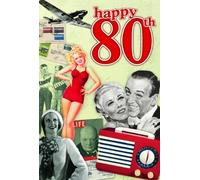 80th Birthday Gifts For Men and For Women - Happy 80th Birthday Card and Chart Hits CD