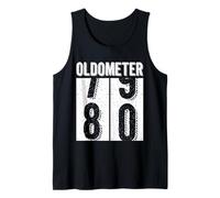 80th Birthday Gifts Oldometer 79-80 Vintage Funny Men Women Camiseta sin Mangas