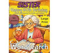 80th Birthday Word Search for Sister: 80th Birthday Gift Sister UK | Gifts for Women | Present for Senior | 80 Year old Gift | 80th Gift for Women | ... | Fun Gift Elderly | Sister 80th Present