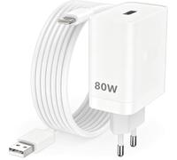 80W Cargador Rápido con Cable USB C 1M para OPPO Reno16 16Pro SuperVooc | Charge Adaptador para OPPO Find X9/X8/X7 Ultra, X7, X6 Pro, X5 Pro, Find N3, N2, Flip, Reno11, 10 Pro, para One Plus 9, 10