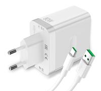 80W Cargador USB y Cable USB C para OPPO Find X8 X9 X6 X5 Pro 5G, SUPERVOOC Carga Rápida Tipo C Cable 1M Carga Flash y Adaptador de Cargador para OPPO A98 A78 OPPO Reno14 13 12 11 10Pro Realme 14 Pro+