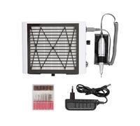 80W Nagelstaubmaschine 220V Profi elektrische Nagelmaschine Staubabsauger mit 30.000 U/min & 6 Schleifköpfe Ideal Nagelstaubsauger für Nagelstudios & persönlichen Gebrauch