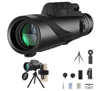 80x100 Monocular Telescope,Monocular Telescope Connected To A Mobile Phone,Adults High Definition Monoculars,Telescopes For Watching Travel Camping Hiking (HD-black80*100)