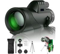 80x100 Monocular-Telescope,Monocular Telescope High Definition with Smartphone Holder Tripod,Zoom Focus Adults Waterproof Telescopess for Star Watching,Bird Watching,Camping,Travel,Hiking,Concert