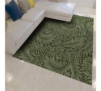 80x150 Alfombra Lavable Pelo bajo Respaldo Antideslizante Alfombras Grandes Plantas Verdes salón Dormitorio Comedor Vibrantes jardín primaveral mesilla