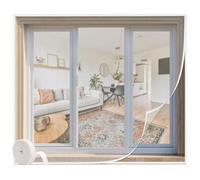 80x160cm Blanca Malla Mosquitera para Puerta y Ventanas, Mosquiteras de Insectos de la Protección de la Ventana, Adiós a Los Mosquitos