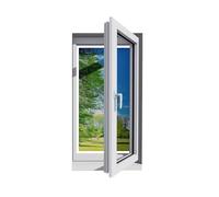 (80x175cm Blanco) Mosquitera Personalizable para Ventana | Tela de Poliéster con Protección Insectos para Salón | Tamaño Ajustable | Resistente a Mascotas | Lavable