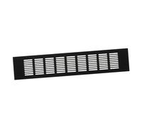 80x400mm Rejilla de Ventilación de Aluminio para Muebles - Rejilla Negra para Puerta, Armario, Radiador