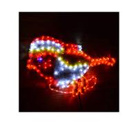 80X46cm Outdoor Christmas Robin Rope Light Silhouette Decoration Twinkling Leds