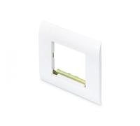 DIGITUS DN-93802-5-SH - Marco para módulos Keystone y multimedia - 80 x 80 mm - para montaje en canaleta para cables - Blanco