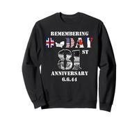 81 aniversario del Día D 1944 6 de junio Veterano conmemorativo de la Segunda Guerra Mundial Sudadera