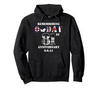 81 aniversario del Día D 1944 6 de junio Veterano conmemorativo de la Segunda Guerra Mundial Sudadera con Capucha