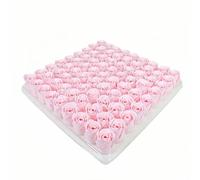 81 piezas de color rosa degradado, jabón de flores perfumadas, jabón de baño perfumado hecho a mano, pétalos de flores rosas para boda