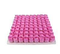 81 piezas gradiente rosa, baño flores jabón perfumado flor baño, jabón de baño perfumado hecho a mano rosa flor pétalos boda (Q)