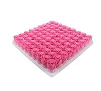 81 piezas gradiente rosa, baño flores jabón perfumado flor baño, jabón de baño perfumado hecho a mano rosa flor pétalos boda (M)