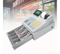 81 Sistema Clave de Caja registradora electrónica, Caja registradora electrónica para pequeñas Empresas, 8 Registros de Caja de Efectivo LED Digital, Cajas de Efectivo minoristas para supermercados