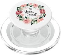 81 Years Loved Women Men 81 Years Old 81th Birthday PopSockets PopGrip para MagSafe