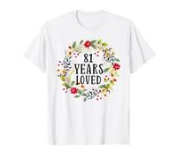 81 Years Old 81st Birthday Women Cool 81 Years Loved Camiseta