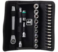 Wera Juego de carraca Zyklop Metal 8100 SA 8, cuadradillo 1/4" , palanca inversión, métrico, 28 piezas