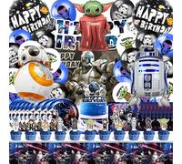 81PCS Star Cumpleaños Globos Decoracion, War Vajilla Cumpleaños, Decoración Globos Cumpleaños War , Globo de Papel Aluminio War , War Fondo de Cumpleaños Fiesta, War Happy Birthday Banner