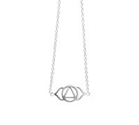 81stgeneration Colgante Chakra del Tercer Ojo Plata 925 Circonita Índigo Cadena Eslabones 43cm | Collar Geometría Sagrada Plata de Ley Diseño Calado | Joyas Circonita Cúbica Azul-morada | Regalo Yoga