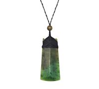 81stgeneration Colgante de Hoja Larga Toki de Jade Nefrita Tallado a Mano | Colgante de Cristal de Piedra Verde | Collar de Jade Estilo Maorí | Collar de Piedras Preciosas Verdes | Joyería Espiritual
