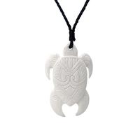 81stgeneration Colgante de Hueso Tallado de Tortuga Maorí con Grabado Tribal | Joyería Estilo Honu Nueva Zelanda | Tallado Simbólico | Collar de Cordón Ajustable Estilo Marino | Accesorios de Surfer