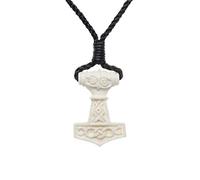 81stgeneration Collar Pendiente de Hueso en Céltico Nórdico Thor Martillo Amuleto