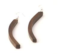 81stgeneration Pendientes Largos de Madera con Barra Curva para Mujer | Pendientes Colgantes Bohemios de Madera con Forma de Palo y Ganchos de Plata 925 | Joyería Geométrica Tribal