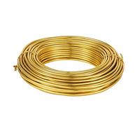 82 pies 9 calibre oro aluminio arte alambre 3mm flexible metal artístico rebordear alambre para DIY escultura y manualidades