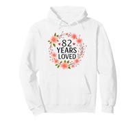 82 Years Loved Floral 82th Birthday Women 82 Years Old Sudadera con Capucha