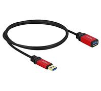 82752 Cable USB A-Hembra,USB A-Macho Dorado 1m Negro Metal DELOCK